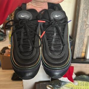 Nike Black rainbow stiching air max 97